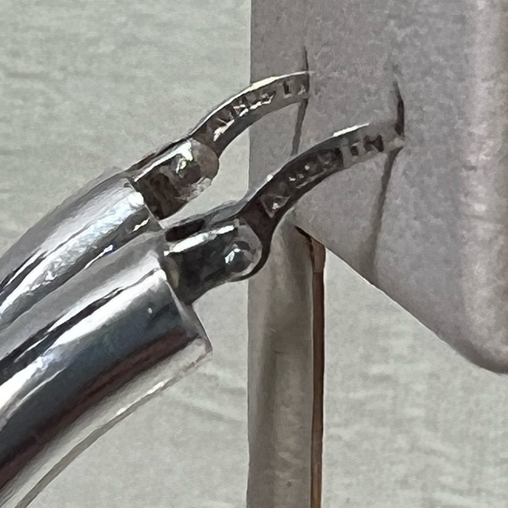 Large Sterling Silver Hoops. Marked 925. - image 7